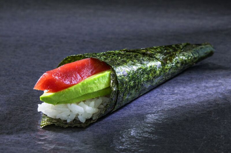 Tuna Avocado Temaki (Hand Roll)